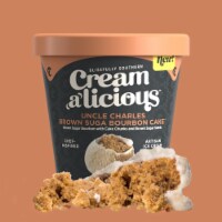 Creamalicious, Uncle Charles Brown Suga Bourbon Cake Frozen Dessert, Pint (8 Count)