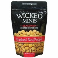 Wicked Minis Seasoned Oyster Crackers Crushed Red Pepper, 6oz (Pack of 6)