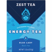 Zest Tea Energy Tea Blue Lady Black Tea, 1.32oz (Pack of 6) Perspective: Main