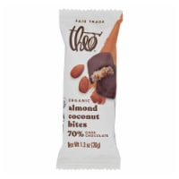 Theo Chocolate Coconut Bites - Dark Chocolate Coconut Salted Almond - Case Of 12 - 1.3 Oz.