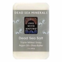 One With Nature Dead Sea Salt Triple Milled Soap, 7 OZ