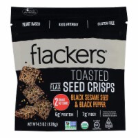 Doctor in the Kitchen Flackers Organic Black Sesame Seed & Black Pepper Toasted Seed Crisps
