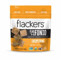 Flackers Organic Everything Flax & Fonio Ancient Grain Crackers, Gluten Free, Vegan