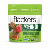 Flackers Organic Garden Vegetable Flax & Fonio Ancient Grain Crackers, Gluten-Free, Vegan