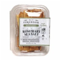 Firehook Baked Crackers Rosemary Sea Salt Mediterranean Non GMO, 5.5oz (Pack of 8)