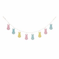 Glitzhome 6ft Easter Metal Bunny Garland Wall Decor