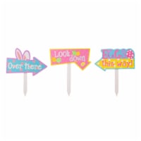 Glitzhome Set of 3 14 H Easter Wooden Path Sign