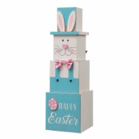 Glitzhome 24.5 H Double Sided Wooden Porch Decor Easter and July 4th