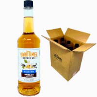 Sugar Free Vanilla Syrup, Natural Flavor, Vegan, Gluten-Free, No Artificial Colors (6 Pack)