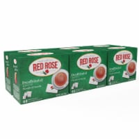 Red Rose Naturally Decaffeinated Black Tea with 48 Tea Bags Per Box (Pack of 6)