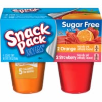 Snack Pack® Sugar Free Strawberry & Orange Juicy Gels® Gelatin Cups Case Sale Perspective: Main