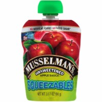 Musselmans Squeezables Unsweetened Apple Sauce, 3.17 Ounce -- 48 per case.