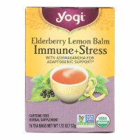 Yogi Elderberry Lemon Balm Immune + Stress Herbal Organic Tea Bags Perspective: Main