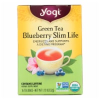 Yogi Green Slim Life Herbal Tea Blueberry - 16 Tea Bags - Case of 6