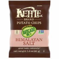 Kettle Foods Avocado Oil Himalayan Salt Potato Chips, 1.5 Ounce -- 6 per case.