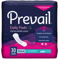 Prevail Daily Pads Female Incontinent Pad Regular Length 9.25 L PV-930/2, Light, 90 Ct