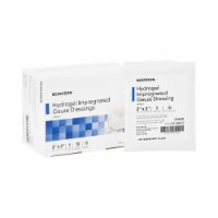 McKesson Hydrogel Wound Dressing 2 x 2 Square Impregnated Hydrogel / Gauze 61-53022 10 Ct