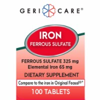Geri-Care Iron Tablet 325 mg 703-01-GCP 1 Bottle, 100 per Bottle