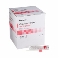 McKesson 5 Inch Length Oral Swabstick with Pink Foam Tip 4832, 250 Ct