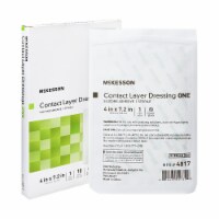 McKesson Wound Contact Layer Dressing 4 X 7.2 Inch Rectangle Silicone 4817 10 per Box