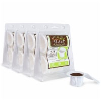 EZ-Cup Disposable Paper Filters with Patented Lid Design for Reusable Coffee Pods 16-Pack