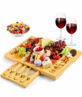 Royal Craft Wood Cheese Board with Knives