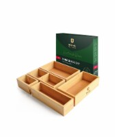 Royal Craft Wood Storage Box Set of 5, Natural