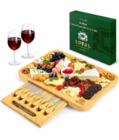 Royal Craft Wood Cheese Board Gift Set with Knives