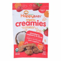 Happy Creamies Organic Snacks - Strawberry and Raspberry - Case of 8 - 1 oz