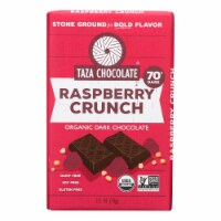 Taza Chocolate Stone Ground Organic Dark Bar - Raspberry Crunch 2.5 oz. - Pack of 10