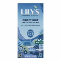 Lily's Sweets- Dark Chocolate - 55 % Cocoa - Crispy Rice - 3 oz Bars - Case of 12