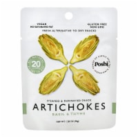 Poshi - Steamed & Marinated Artichokes Snack - Basil & Thyme - Case of 10 - 1.58 OZ