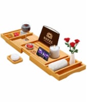 Royal Craft Wood Bathtub Caddy Tray, Natural