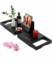 Royal Craft Wood Bathtub Caddy Tray Lite, Black
