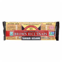 Edward and Sons Brown Rice Snaps - Tamari Sesame - Case of 12 - 3.5 oz.