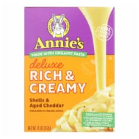Annies Macaroni Dinner - Creamy Deluxe - Shells Real Aged Cheddar Sauce - 11 oz - case of 12