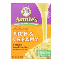 Annies Macaroni Dinner - Creamy Deluxe - Shells Real Aged Cheddar Sauce - 11 oz - case of 12