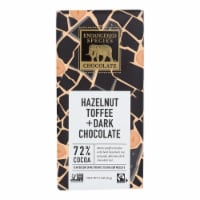Endangered Species Chocolate Bars-Dark-72 Percent Cocoa-Hazelnut Toffee-3 oz Bars-12Case