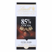 Lindt Chocolate Bar - Dark - 85 Percent Cocoa - Extra Dark - 3.5 oz Bars - Pack of 12