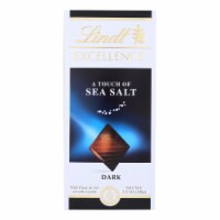 Lindt Chocolate Bar - Dark - 47 Percent Cocoa - Touch of Sea Salt - 3.5 oz Bars - 12Pack