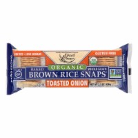 Edward and Sons Brown Rice Snaps - Toasted Onion - Case of 12 - 3.5 oz.