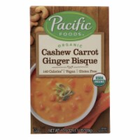 Pacific Natural Foods Carrot Ginger Soup - Organic Cashew - Case of 12 - 17.6 oz.