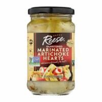 Reese Marinated Artichoke Hearts - Quartered - Case of 12 - 12 oz.