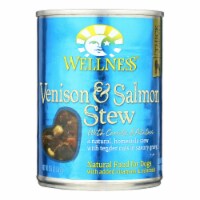 Wellness Pet Products Dog Food - Venison and Salmon w Potatoes n Carrots-Case of 12- 12.5 oz
