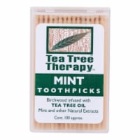 Tea Tree Therapy Toothpicks - 100 Toothpicks - Case of 12