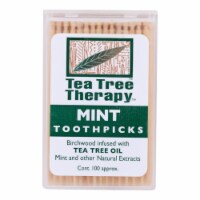 Tea Tree Therapy Toothpicks - 100 Toothpicks - Case of 12