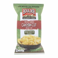 Boulder Canyon -Kettle Cooked Canyon Cut Potato Chips -Sour Cream & Chives- Case of 12- 6.5oz