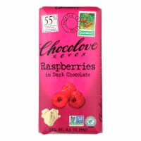Chocolove Xoxox - Premium Chocolate Bar - Dark - Raspberries - 3.1 oz Bars - Pack of 12