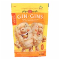 Ginger People - Gin Gins Hard Ginger Candy - Double Strength - Case of 12 - 3 oz.
