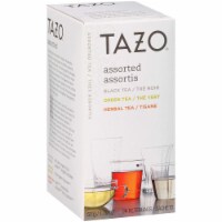 Tazo Black, Green and Herbal Assorted Carton Enveloped Hot Tea Bags, 24 count -- 6 per case